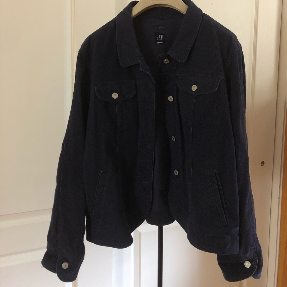 Gap navy blue corduroy jean jacket
